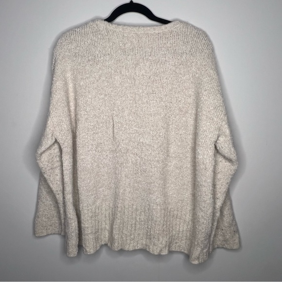 J Jill Sweater Womens XL beige Wool Blend Knit Long Sleeve Relaxed Fit fuzzy - Picture 8 of 8